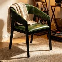 Chaise de salle à manger rembourrée de style vintage, mousse haute résilience, contour arrondi, structure renforcée, chaise de salle à manger ambiance