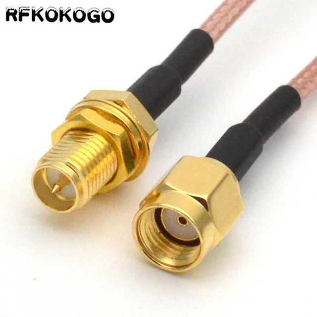 RG316 RPSMA гнездовой разъем перегородки для RP-SMA мужской разъем ВЧ коаксиальный Соединительный кабель для радио антенна 4 дюймов ~ 10 м