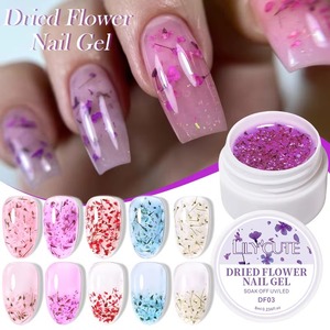 Dried Flower Transparent Glitter <b>Sequin</b> Gel Polish Sparkling Fairy Nail <b>Art</b> Decor Gel for Manicure - Product Image 1