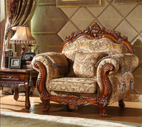 Canapés antiques de style classique sculpté haut de gamme, structure en bois massif, canapé en tissu, design simple et luxueux, ensemble de canapés en tissu.
