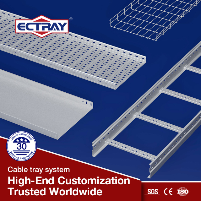 Ectray Custom Size Cable Tray Manufacturer Supplier Powder Coated Cable Management System for Solar