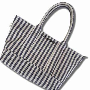 Sacs fourre-tout en toile rayés de haute qualité, vente en gros Chine, avec fermeture éclair, logo personnalisé, pour femmes et étudiants - Product Image 5