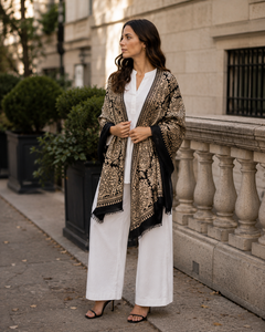 Designer Embroidered Digital Print Viscose Winter Shawl Long Fringe Soft Warm Breathable Durable Traditional Scarf for Casual - Product Image 2