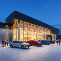 Edificio de Estructura de Acero, Salón de Exposiciones de Automóviles/Taller de Autos 4S/Sala de Exposiciones, Almacén Metálico de Gran Envergadura, Taller con Estructura de Acero