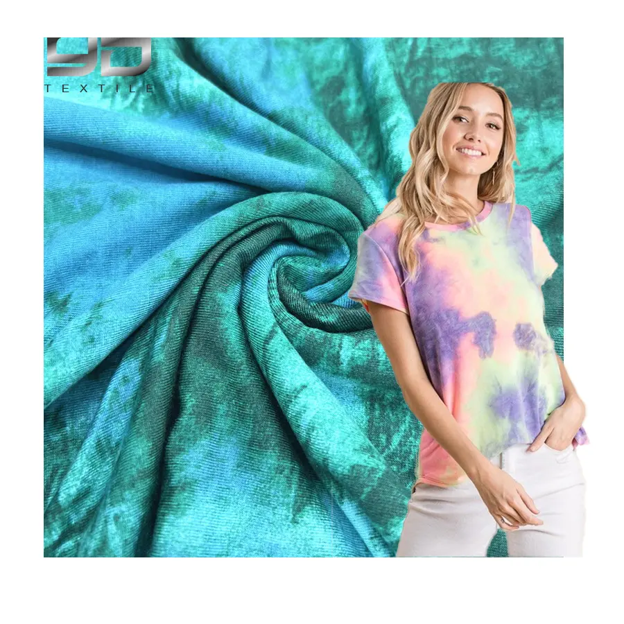 Yunda Nhà Máy Giá 190gsm Rayon spandex vải rayon Gradient vải Jersey vải dệt kim cho quần áo