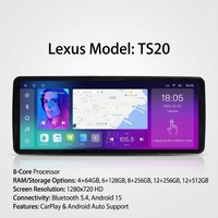 Radio para Auto KZS 12+512GB Android 15 con Pantalla Multimedia de 12.3 Pulgadas y Reproductor de DVD para Lexus Universal