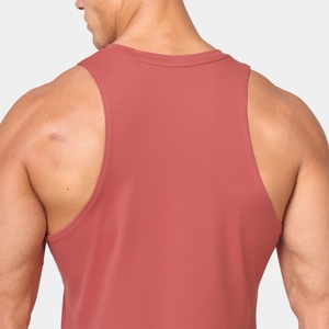 Débardeur de musculation personnalisé OEM, col rond, 100% polyester, séchage rapide, pour hommes - Product Image 3