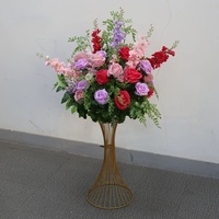 40cm/80cm Bunga Sutra Mawar Pink Hydrangea Baby's Breath Buatan untuk Dekorasi Meja Pernikahan, Ide Latar Belakang, Hiasan Lorong, Bola Bunga