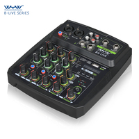 Mini console de mixage portable professionnelle 4 canaux pour la diffusion en direct