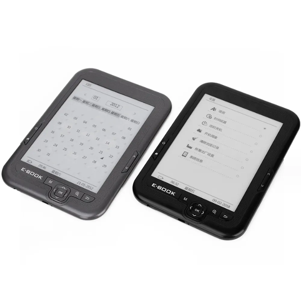 Oem 6 'ebook reader e-ink supporto WIFI 32 GB di archiviazione Design sottile E-Reader senza annunci Lockscreen