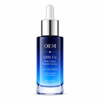Sérum GHK Cu à Marque Blanche, Peptide de Cuivre Bleu, Anti-Âge, Réparateur, Raffermissant, Ampoule Visage Liftante 30ml OEM