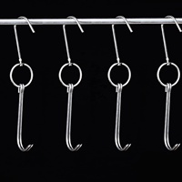 Hameçons à viande en acier inoxydable avec Double crochet, pour volaille, canard rôti, Bacon, crochet suspendu pour Grill, pour séchage, cuisson barbecue