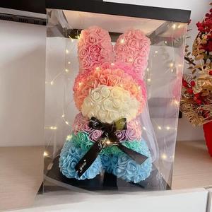 Conejo de Rosa Eterna, Regalo para Navidad, Día de San Valentín, Día de la Madre, Cumpleaños, Conejo de Rosa de Espuma - Product Image 1