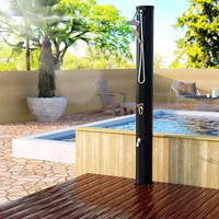 2024 60L PVC outils de jardin extérieur colonne de douche solaire piscine bord de mer sable plage panneau de douche avec douchette salle de bain