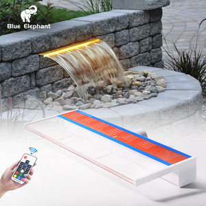 Fuente de Cascada LED Rectangular de Plástico de Alta Calidad para Exteriores con Luz RGB para Jardín y Patio - Product Image 1