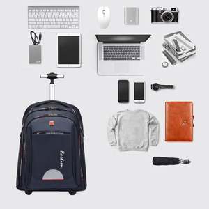 Muestra Gratuita, Mochila con Ruedas para Computadora, Diseño Negro de Moda, de Alta Calidad, con Ruedas - Product Image 6