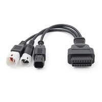 Cable de Extensión OBD2 de 6 Pines para Yamaha, Compatible con Honda de 16 Pines, Herramienta de Diagnóstico Macho-Hembra, Lector de Códigos para Motocicletas Moto OBD2