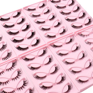 Vente en gros de faux cils allongeant la queue des yeux de la tige transparente, 5 paires de cils de renard de scène de maquillage quotidien - Product Image 6