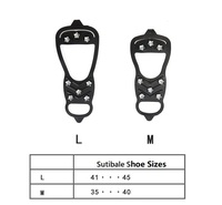 Crampons antidérapants à 8 pointes en TPR pour chaussures de randonnée et d'alpinisme, pour le camping et les activités de plein air, toutes saisons, non imperméables