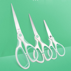 Office Scissors Stainless Steel 135mm 170mm 210mm Nordic Green Straight Head Home Use - Product Image 1