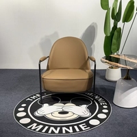 Fauteuil en cuir PU modèle 509, fauteuil inclinable simple rembourré avec structure en métal pour salon, chambre et salle de réception