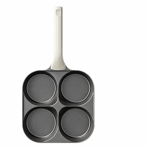 Poêle à œufs multifonctionnelle à quatre trous, 16 cm, carrée, en céramique, antiadhésive, pour faire des crêpes, des hamburgers, des œufs - Product Image 6