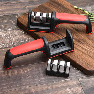 Afilador de Cuchillos 3 en 1 para Cuchillos de Cocina, Afilador de Cuchillos de Acero Inoxidable Ergonómico - Product Image 1
