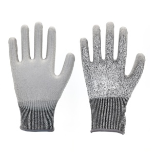 ANSI A3 <strong>Anti</strong>-<strong>Cut</strong> <strong>Glove</strong> Level 5 PU <strong>Gloves</strong> For Construction Hand Protective Work <strong>Gloves</strong> - Product Image 2