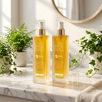 Flacon pulvérisateur carré en verre dépoli transparent de 100 ml et 120 ml avec design sérigraphié pour cosmétiques et soins de la peau