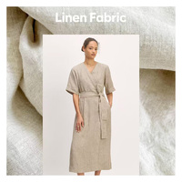 Kain Linen Rayon Campuran 30% Linen 70% Rayon Viscose Linen Stone Washed