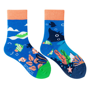 Calcetines Infantiles con Diseños Divertidos y Asimétricos, Estampados de Animales de Dibujos Animados, Calcetines Casuales para Niños y Niñas - Product Image 2