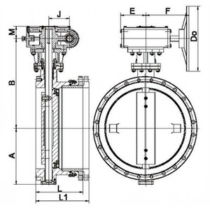Válvula de mariposa SD343H DN100 de operación manual para agua a temperatura normal - Product Image 2