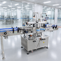 Machine d'étiquetage double face autocollante avec impression de date pour bouteilles rondes et carrées, équipement d'étiquetage avant-arrière