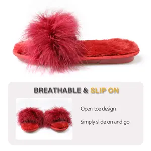 Womens Shoes Women's Furry Slippers Open Toe Fuzzy Slippers Memory Foam Fluffy House Maternity Slippers