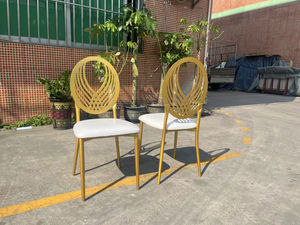 Wholesale New Design Hotel Furniture Events Metal Steel Gold Dining Banquet <b>Chair</b> for Wedding Party - Product Image 4
