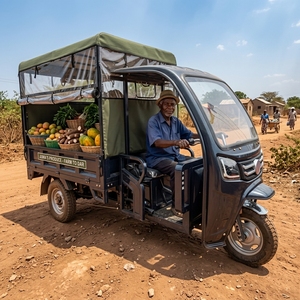 Tricycle électrique certifié CEE <span class=keywords><strong>de</strong></span> haute qualité, 72V 2000W, à carrosserie ouverte, pour le transport <span class=keywords><strong>de</strong></span> marchandises, capacité <span class=keywords><strong>de</strong></span> charge <span class=keywords><strong>de</strong></span> 400 kg, vitesse <span class=keywords><strong>de</strong></span> 50-70 km/h - Product Image 5