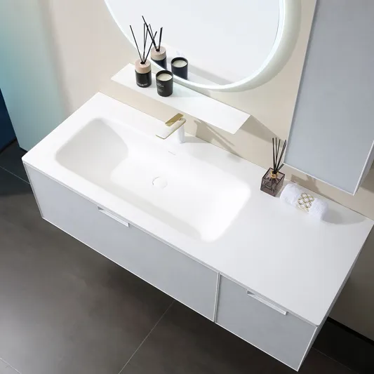 Modern su geçirmez ev mobilyası banyo Vanity ayna ile