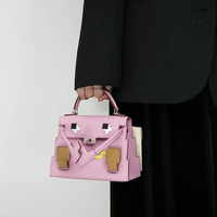 Sac fourre-tout mini en similicuir pour femme, style best-seller, avec motif mosaïque visage de dessin animé, fermeture à loquet, bandoulière Mlnrono