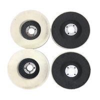 Disque de polissage en laine de 5 pouces à dureté moyenne, outil de haute qualité pour le polissage des produits métalliques pour meuleuse d'angle OEM