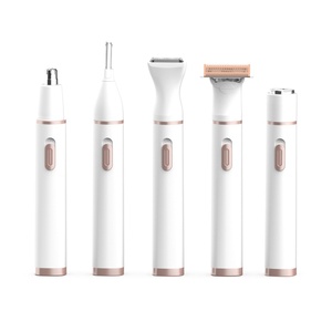 Maquinilla de Afeitar Eléctrica 5 en 1 para Mujer con Logotipo Personalizado, para Cejas, Nariz, Vello Púbico, Rostro, Piernas y Axilas, Recortadora de Bikini - Product Image 3