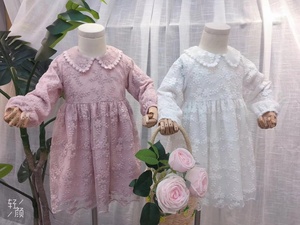 Otoño bebé chica vestido de encaje de peter pan vestidos de niños los niños coreanos boutiques de ropa de moda de lolite 51 - Product Image 4