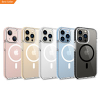 Étui de téléphone portable GRS personnalisé, design blindé, antichoc, étanche, transparent, dégradé coloré, magnétique, en TPU TPE