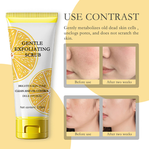 Gommage à la vitamine C BALRY 120ML, exfoliant doux naturel pour la peau, éliminateur de peaux mortes, <span class=keywords><strong>prix</strong></span> d'usine OEM ODM, gommage visage à la vitamine C - Product Image 3