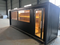 Poêle de sauna à vapeur extérieur moderne de luxe en bois massif, 2-6 personnes, cèdre rouge, électrique, étanche, pour villa, cabane, appartement