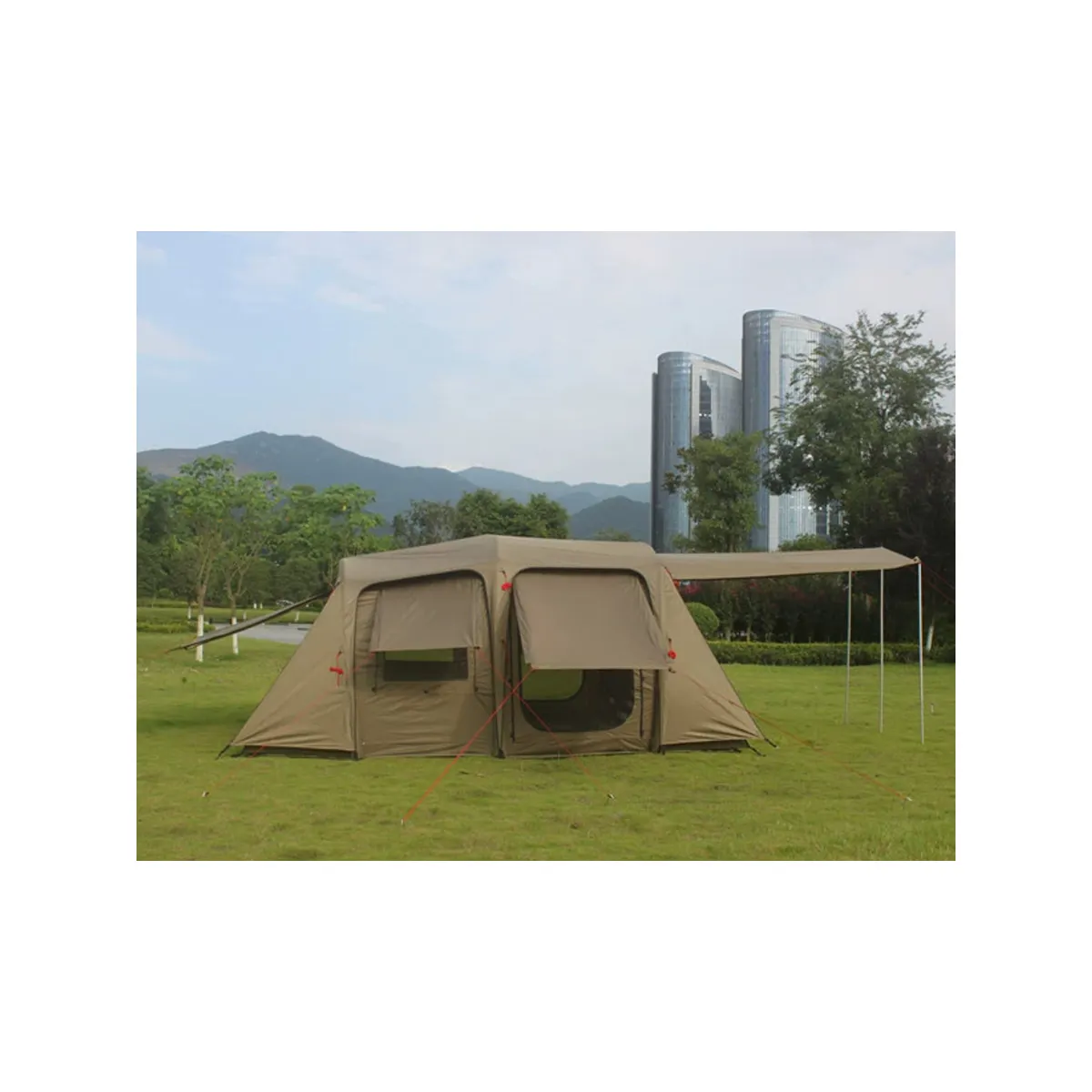 Luchttent Opblaasbare Camping Outdoor Wandelen Canvas Tent Waterdichte Opblaasbare Tunnel Tent
