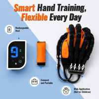 Appareil de rééducation à une main M9 blanc, masseur pneumatique pour flexion des doigts, rechargeable à domicile