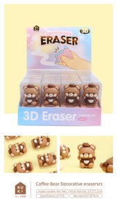 Kuki Trường Nguồn Cung Cấp Dễ Thương 3D Cà Phê Gấu Hình Mảnh Cùng Nhau 3D Câu Đố Động Vật Tẩy Cho Trẻ Em Quà Tặng - Product Image 5