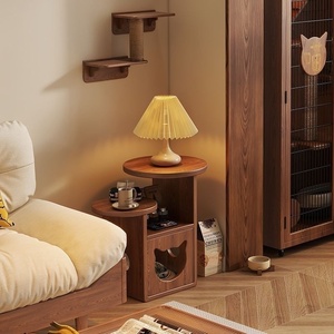 Nordic Import Solid Wood Bedroom Side Cabinet Simple Modern Storage Nest for Pine <strong>Log</strong> for Living Room Cat Bed Design - Product Image 3