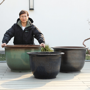 Grands pots de plantes modernes en plastique, vente en gros, robustes, <span class=keywords><strong>pour</strong></span> l'extérieur, <span class=keywords><strong>pour</strong></span> la décoration de la maison et du jardin, avec trous de drainage, divers modèles - Product Image 6