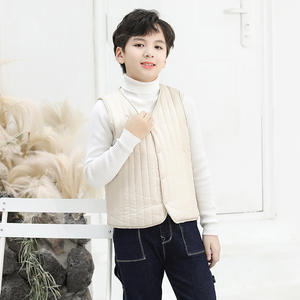 Gilet d'hiver simple et léger <span class=keywords><strong>sans</strong></span> manches pour enfants, couleur pure, bon marché - Product Image 5